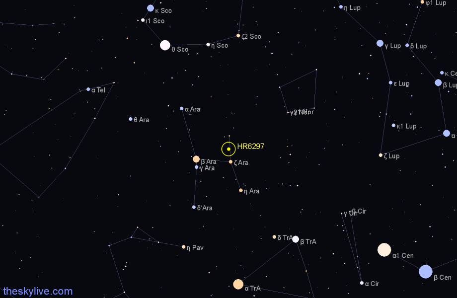 Finder chart HR6297 star