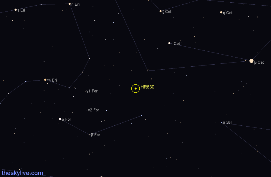Finder chart HR630 star