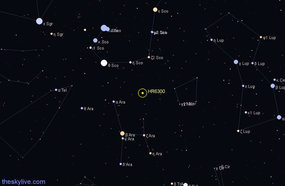 Finder chart HR6300 star