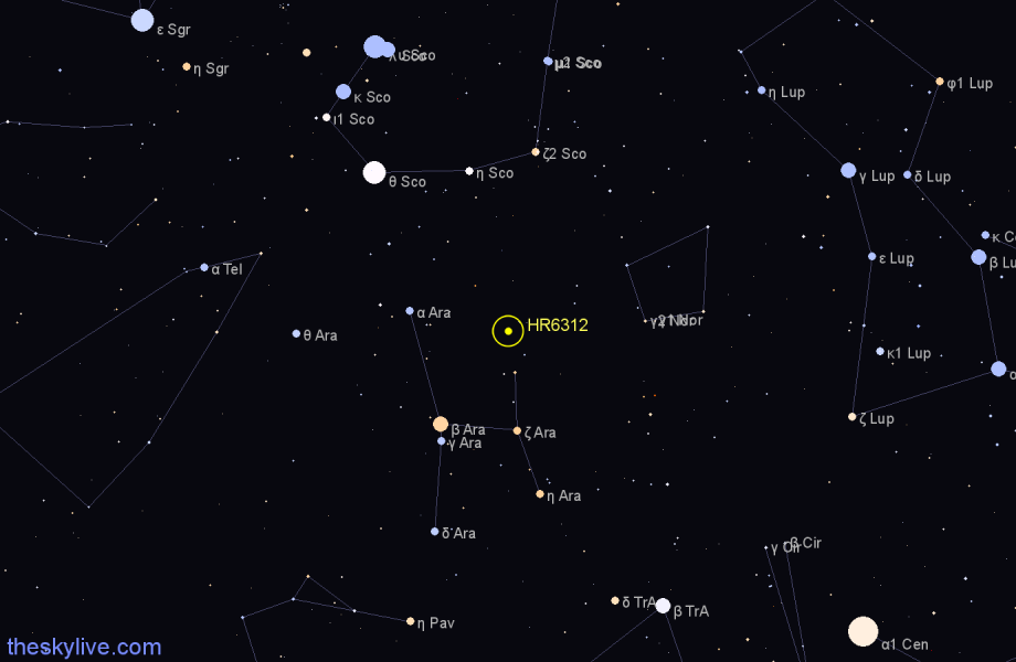 Finder chart HR6312 star