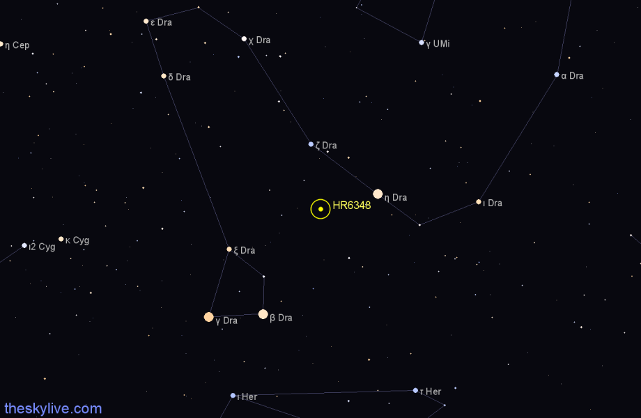 Finder chart HR6348 star