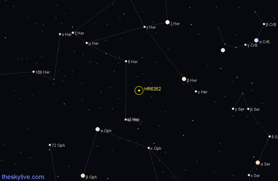 Finder chart HR6352 star