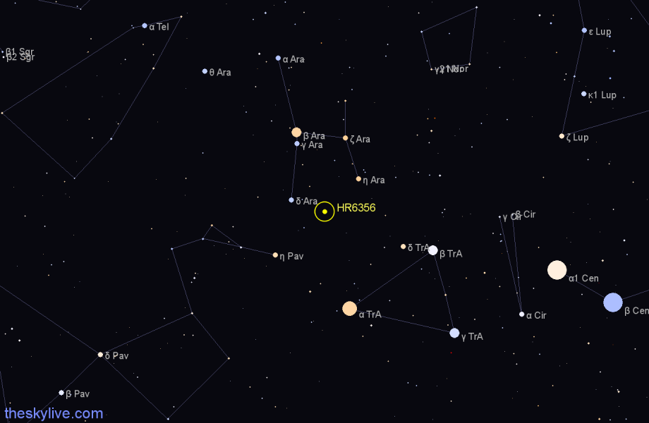Finder chart HR6356 star