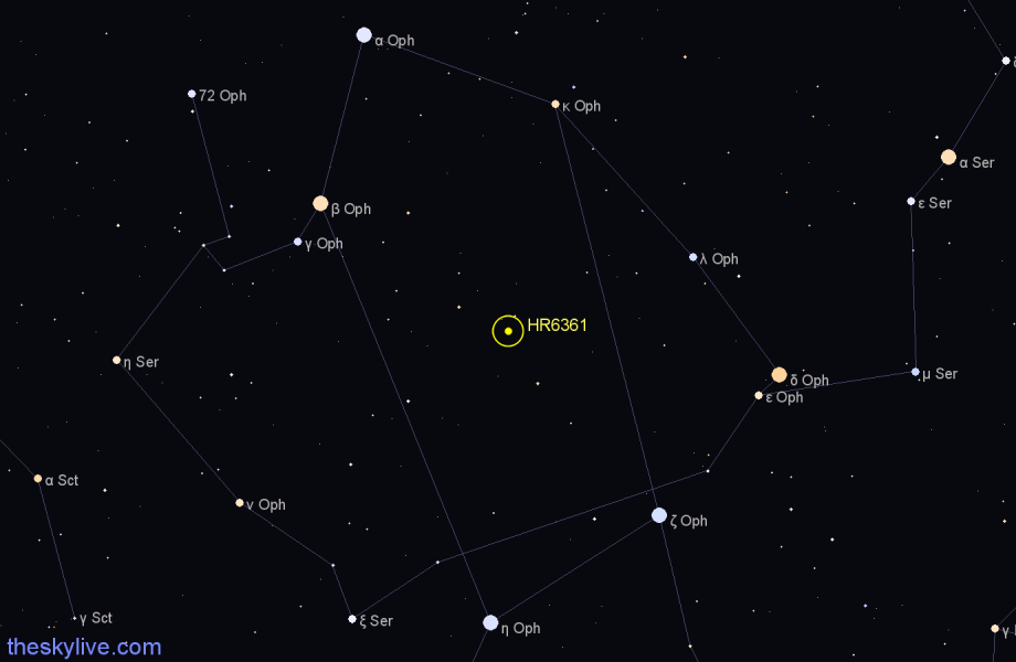 Finder chart HR6361 star