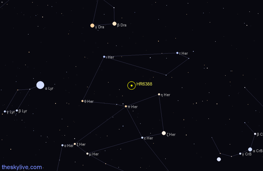 Finder chart HR6388 star