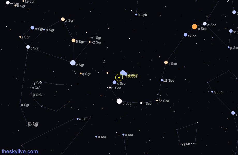Finder chart HR6557 star