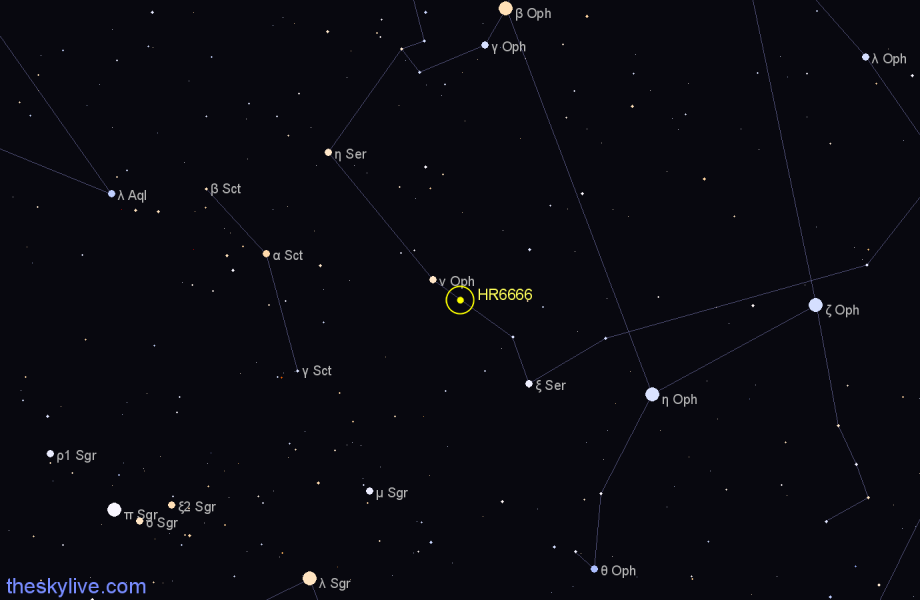 Finder chart HR6666 star