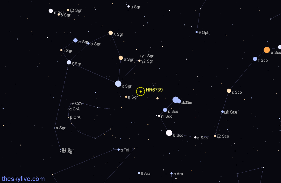 Finder chart HR6739 star