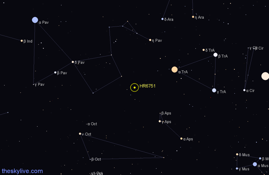 Finder chart HR6751 star