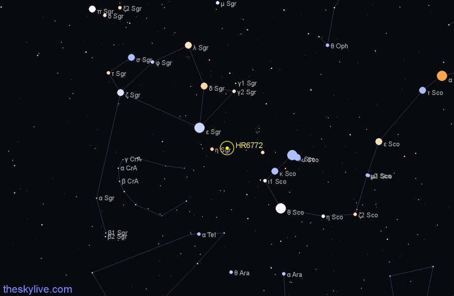 Finder chart HR6772 star