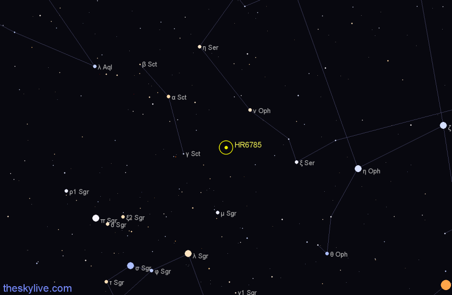 Finder chart HR6785 star