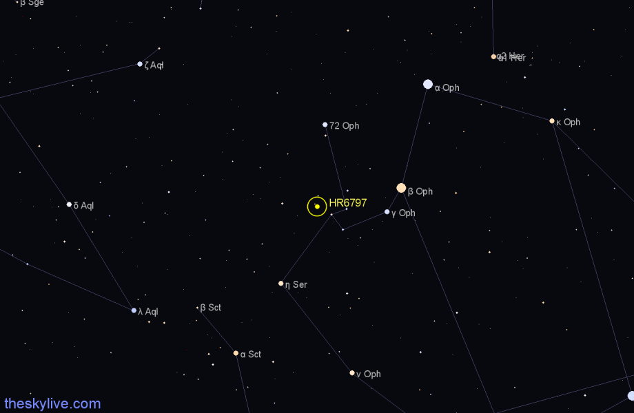 Finder chart HR6797 star