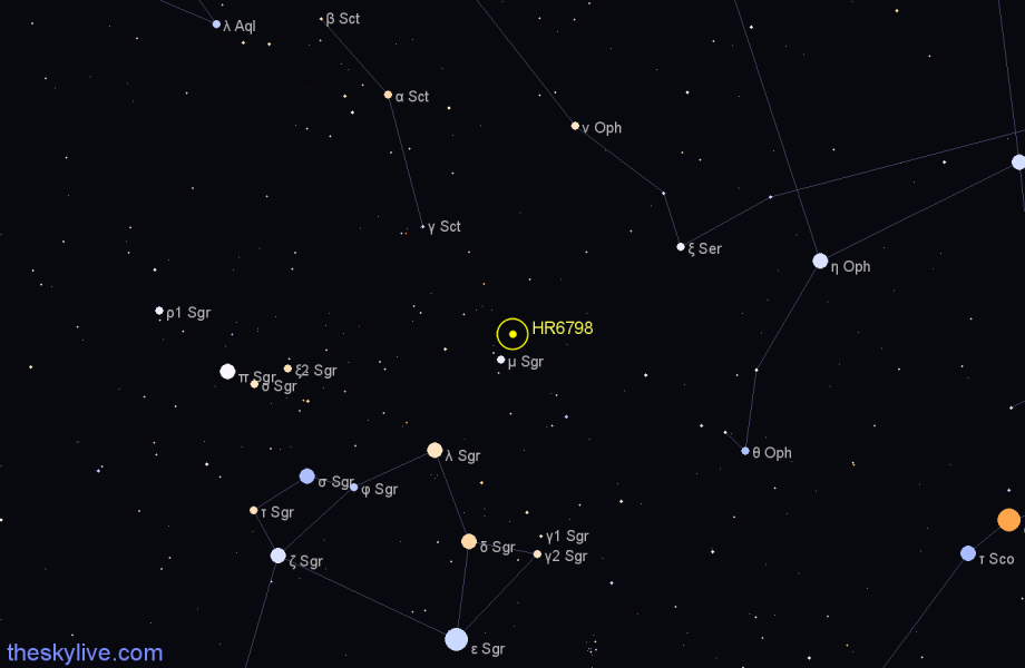 Finder chart HR6798 star