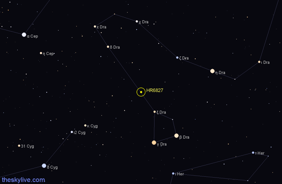 Finder chart HR6827 star