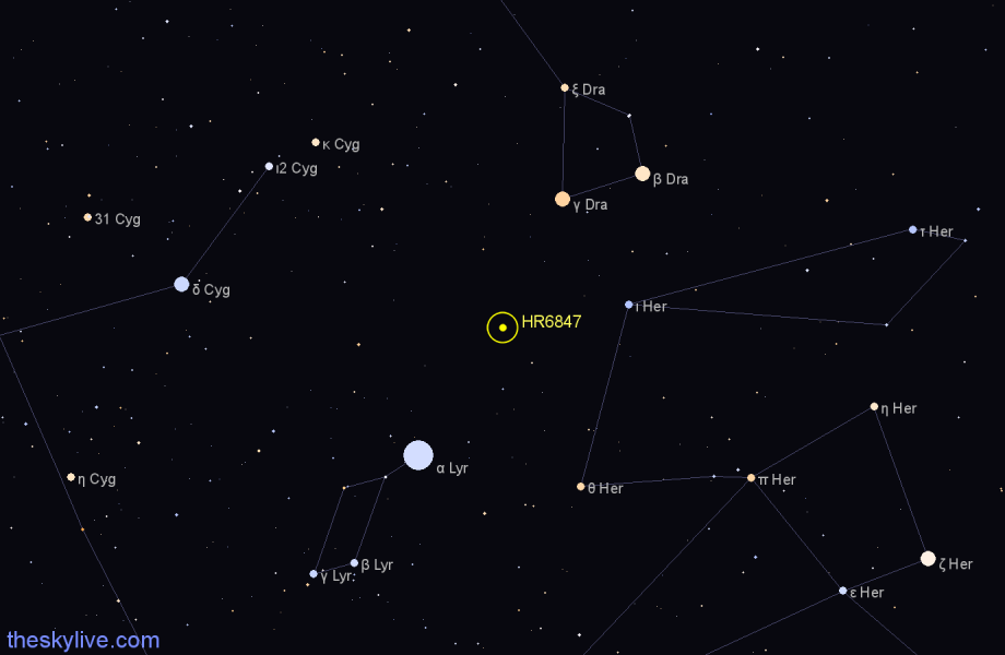 Finder chart HR6847 star