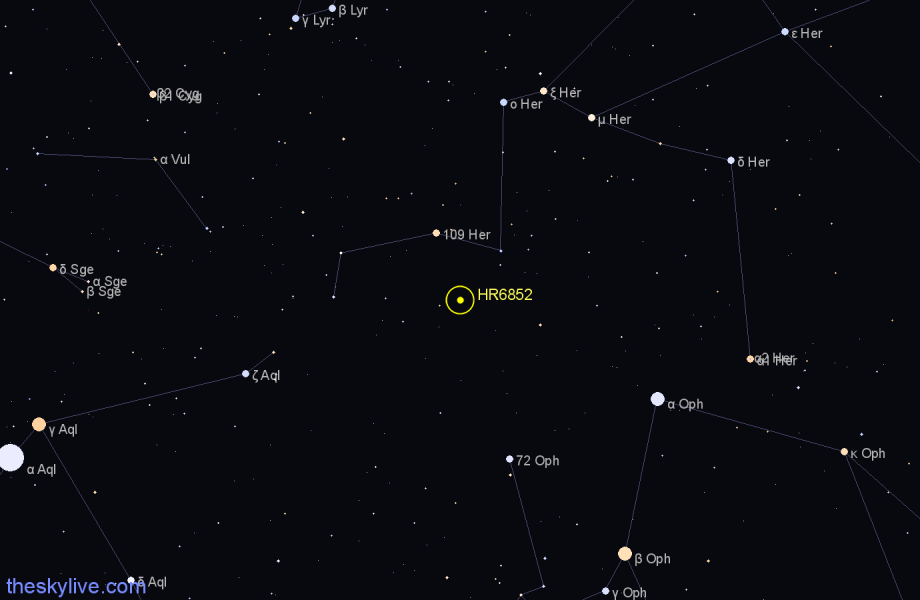 Finder chart HR6852 star