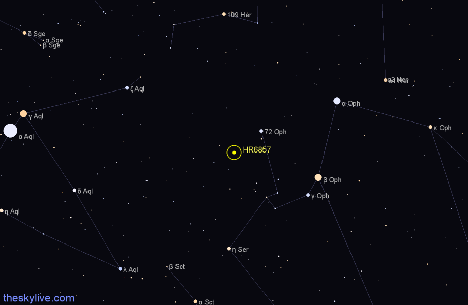 Finder chart HR6857 star