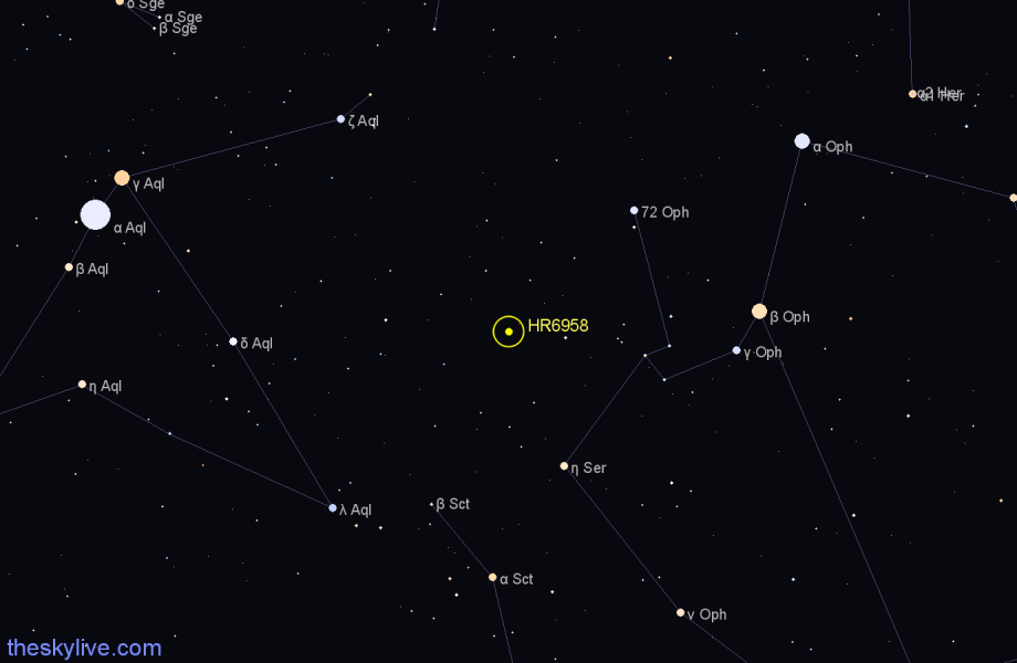 Finder chart HR6958 star