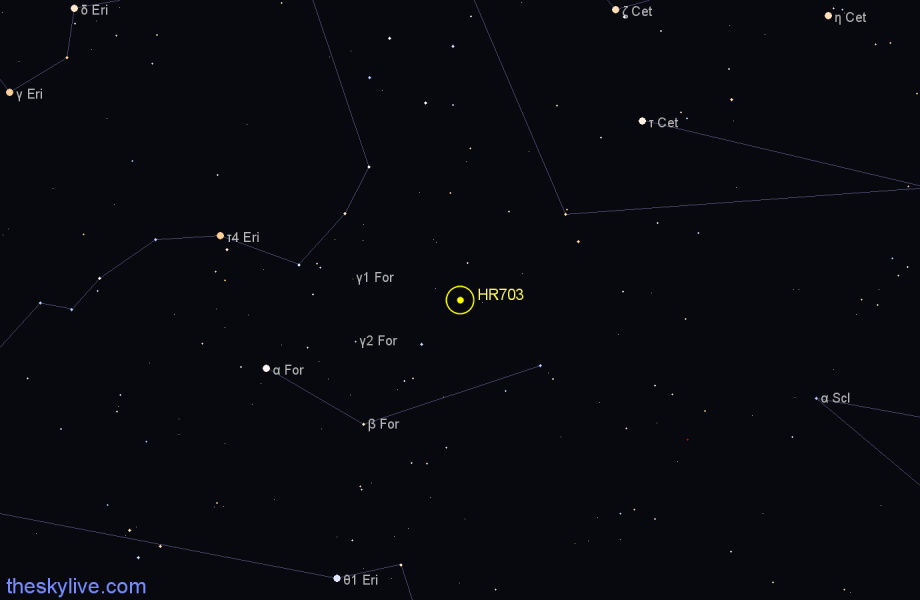 Finder chart HR703 star