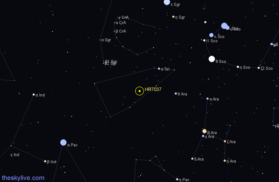 Finder chart HR7037 star