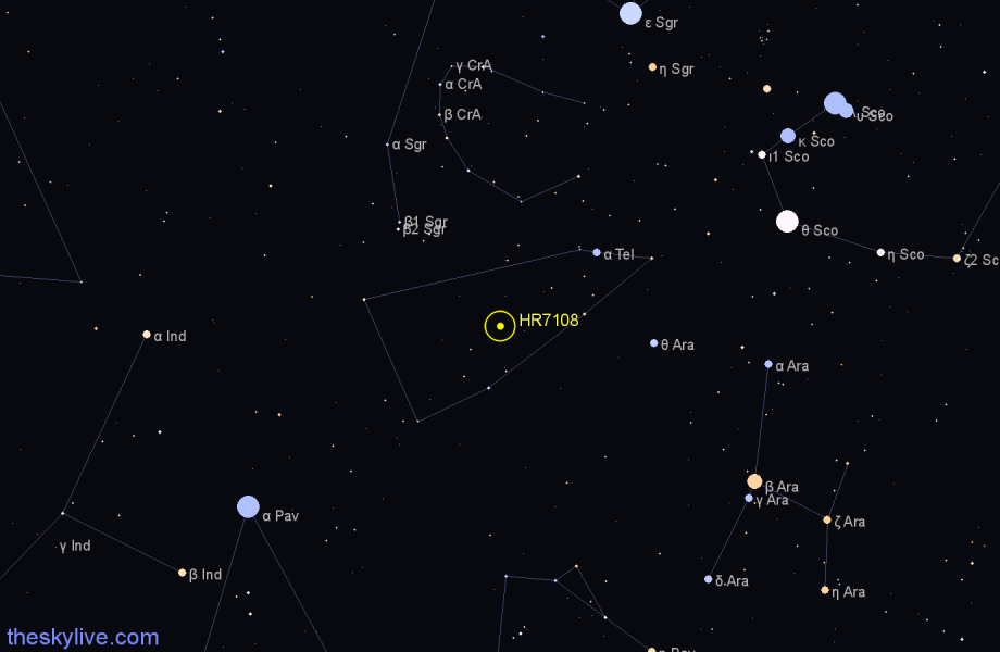 Finder chart HR7108 star