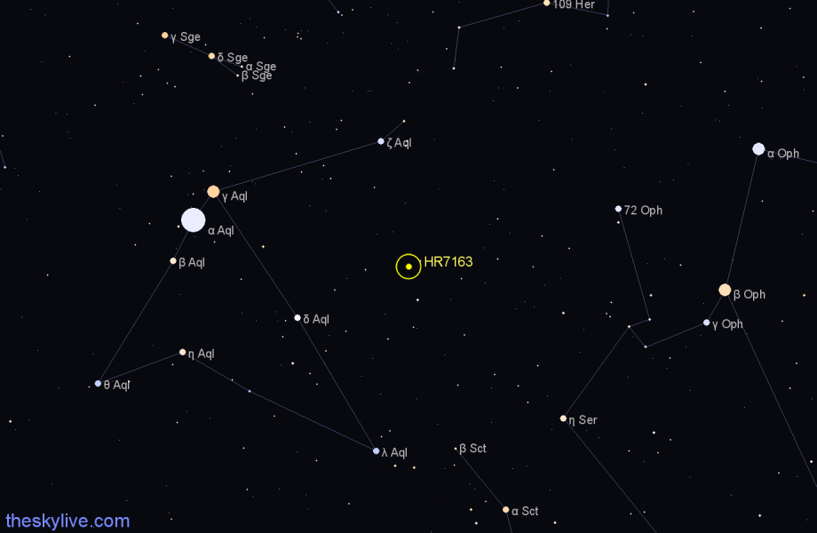Finder chart HR7163 star