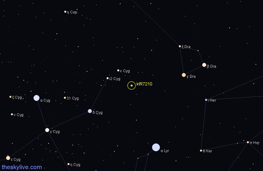 Finder chart HR7210 star