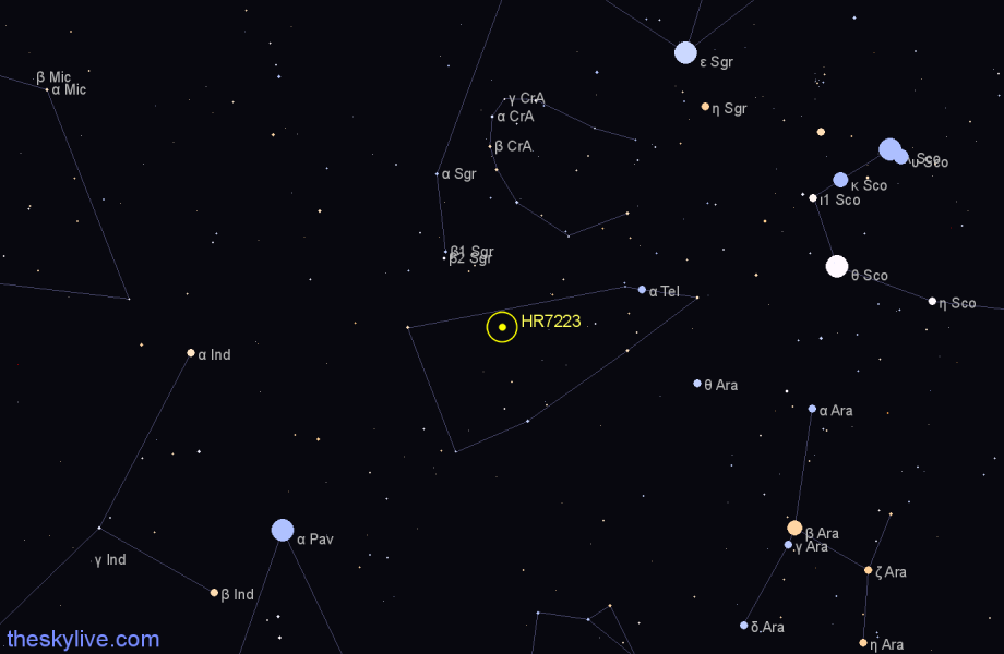 Finder chart HR7223 star