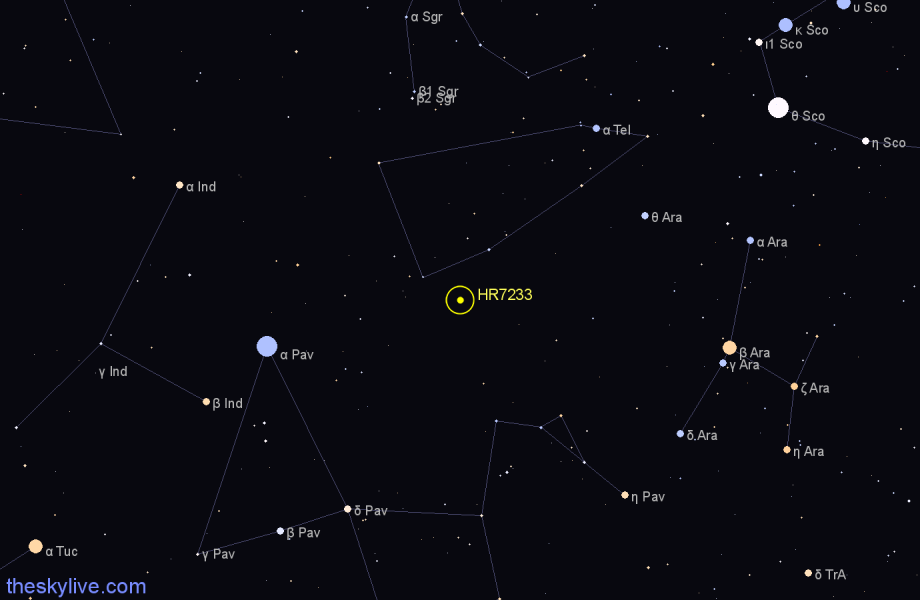 Finder chart HR7233 star