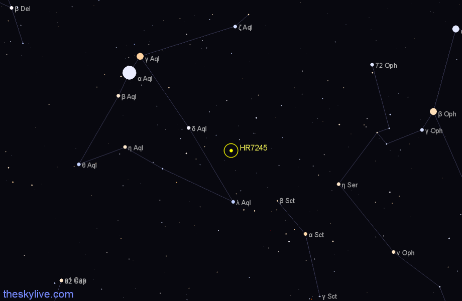 Finder chart HR7245 star
