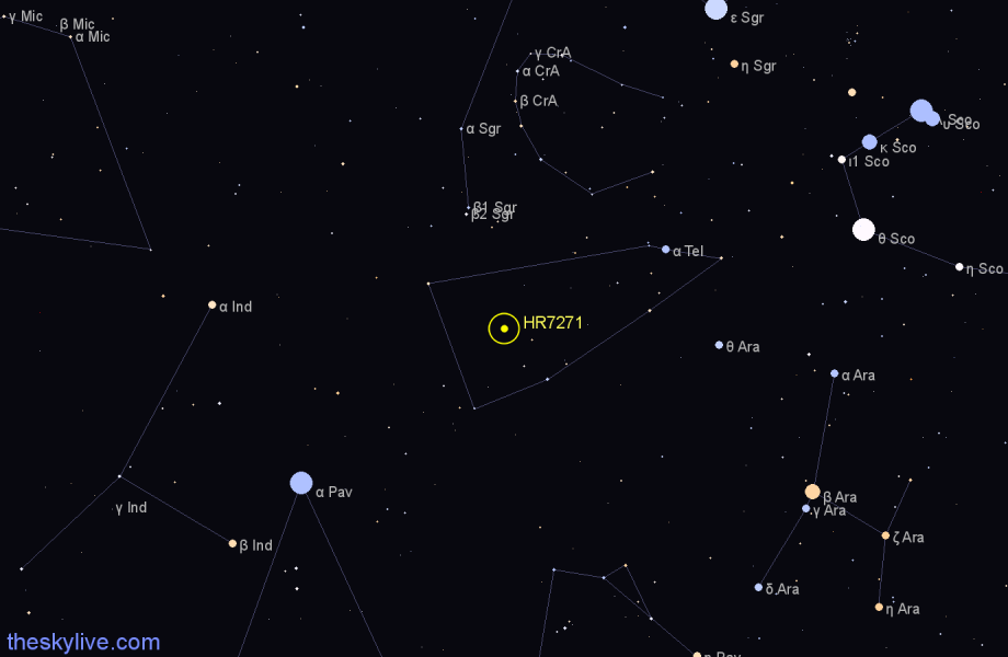 Finder chart HR7271 star