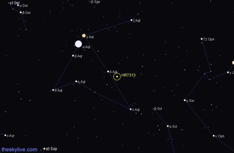 Finder chart HR7313 star