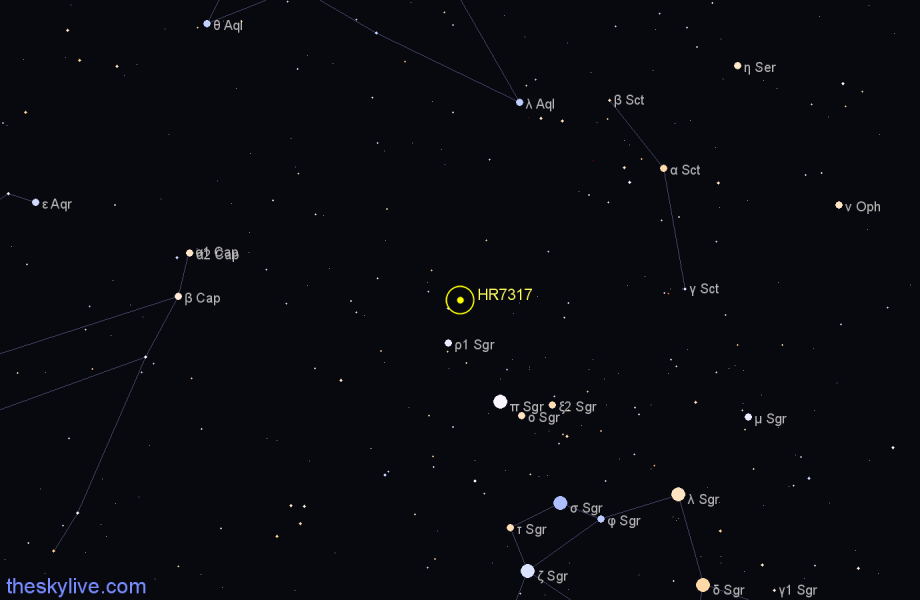 Finder chart HR7317 star