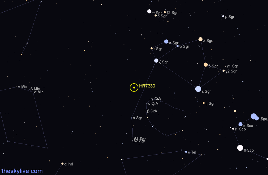 Finder chart HR7330 star