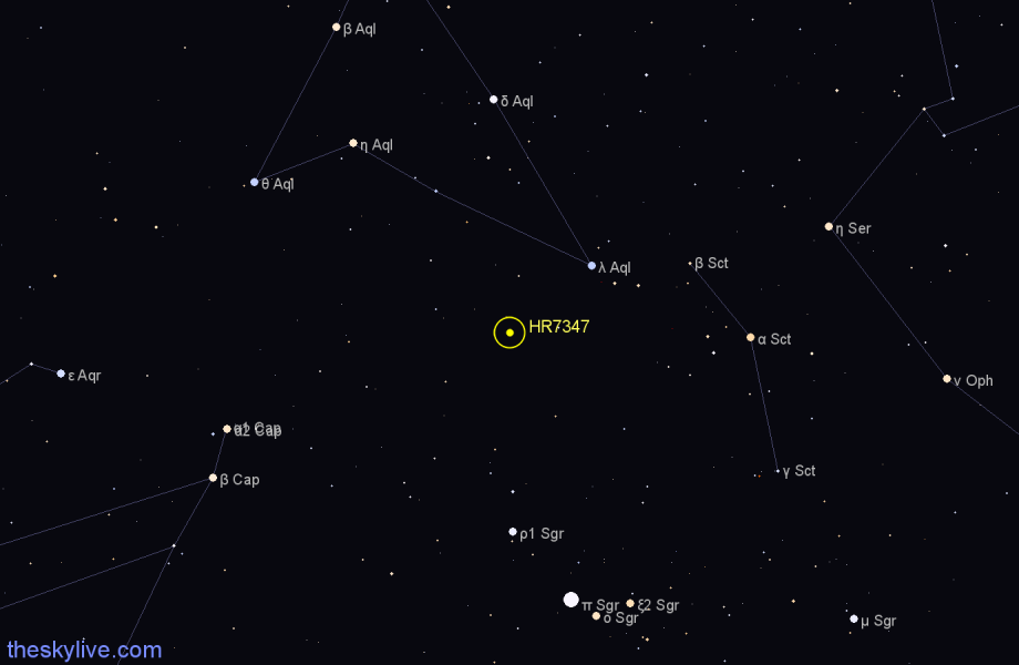 Finder chart HR7347 star