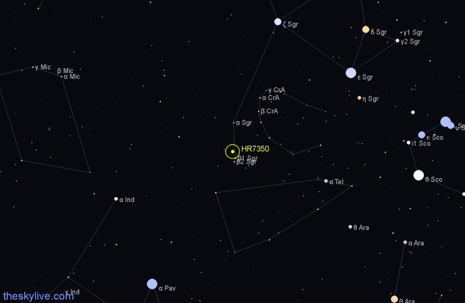 Finder chart HR7350 star