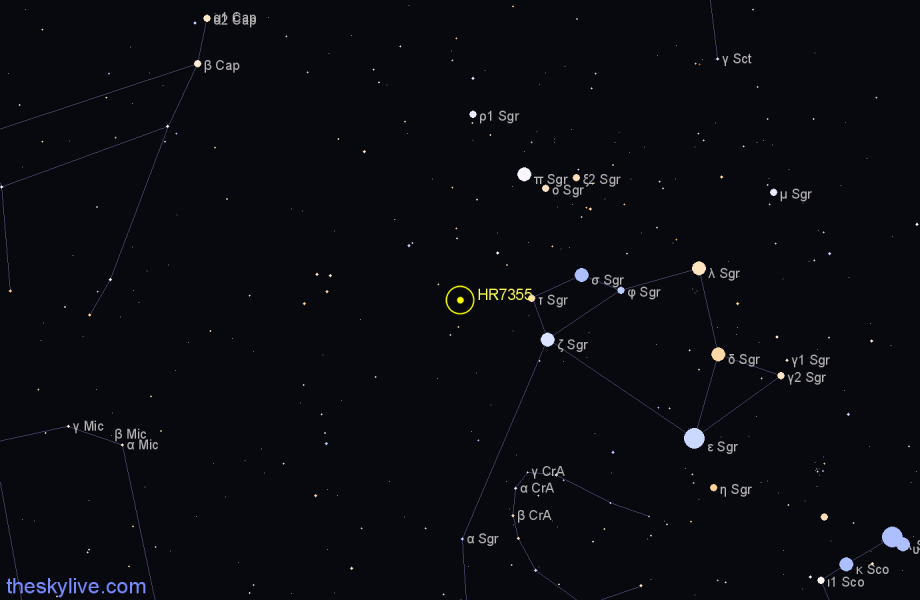 Finder chart HR7355 star