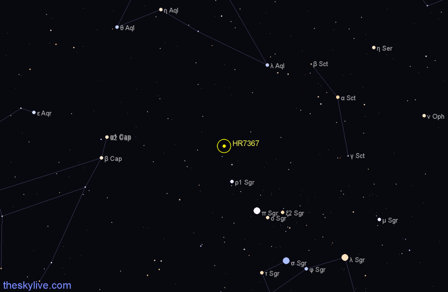 Finder chart HR7367 star