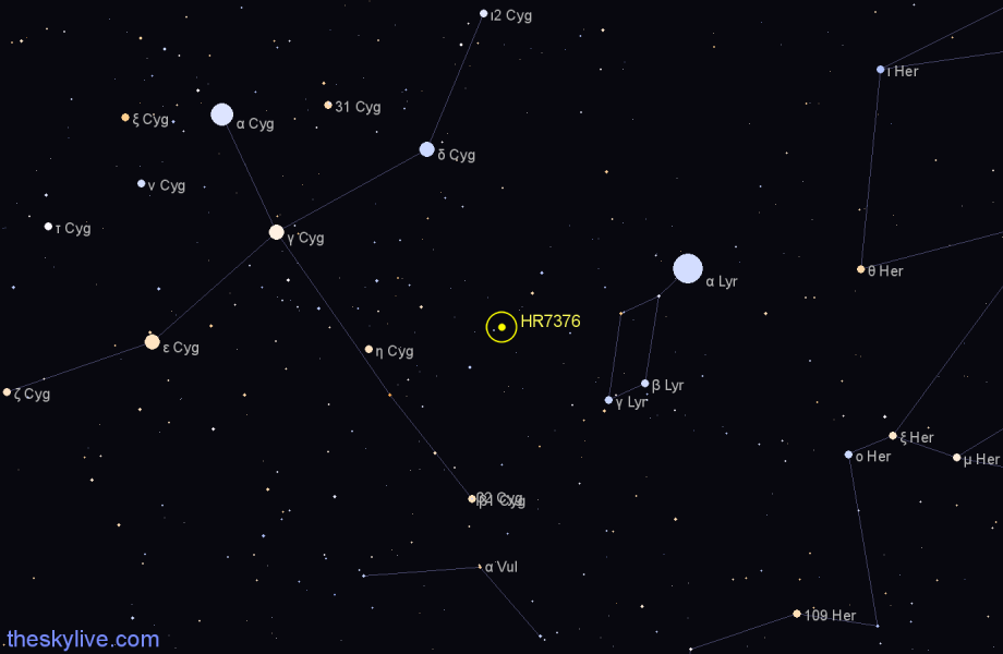 Finder chart HR7376 star