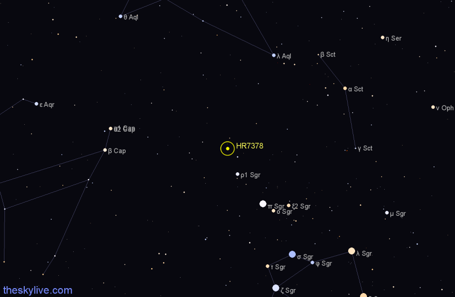 Finder chart HR7378 star