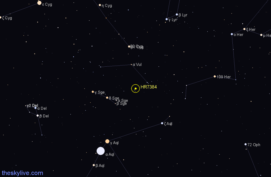 Finder chart HR7384 star