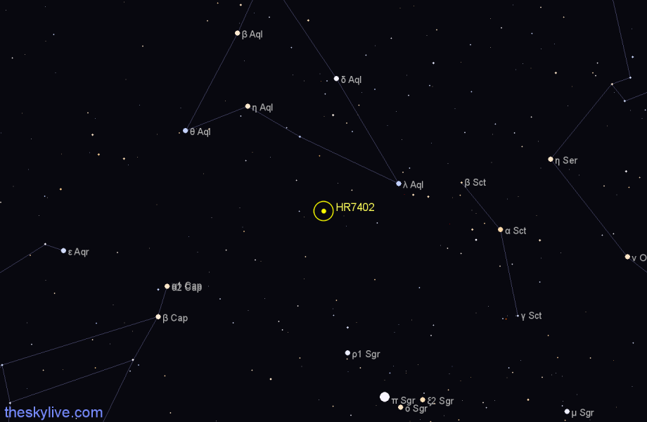 Finder chart HR7402 star