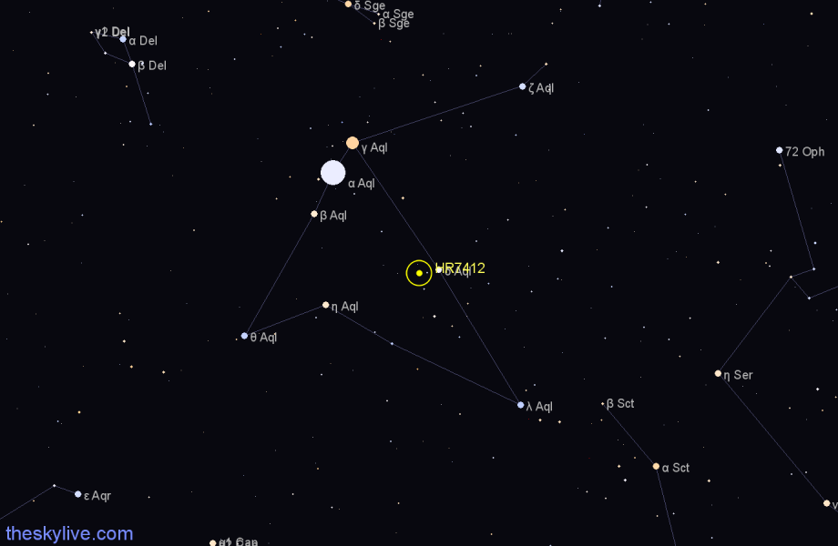 Finder chart HR7412 star