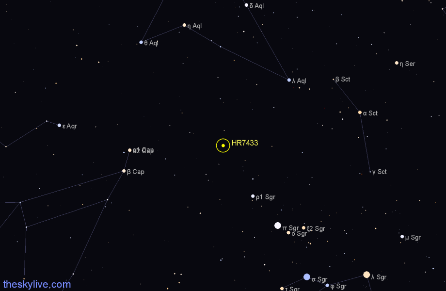 Finder chart HR7433 star