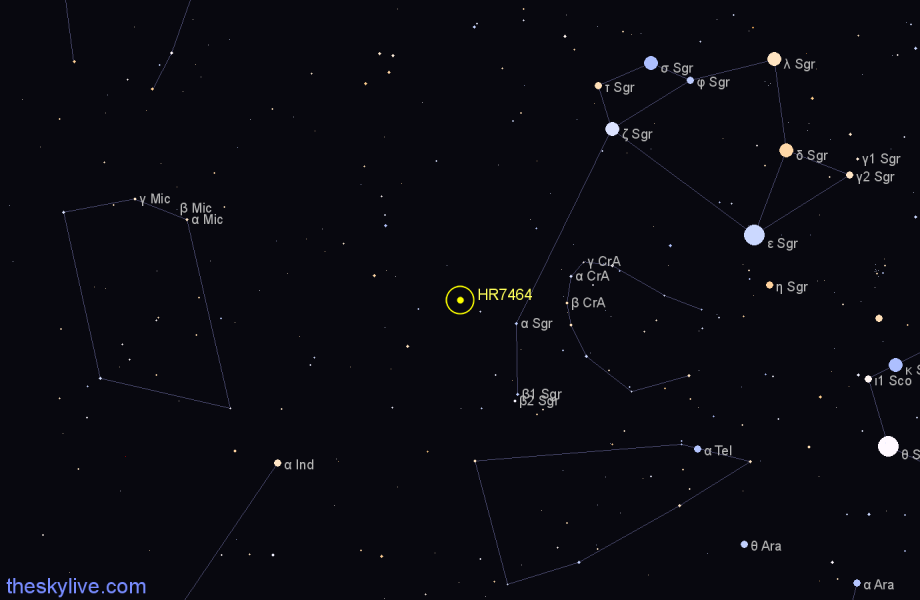 Finder chart HR7464 star