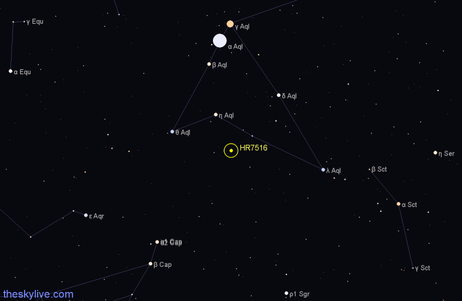 Finder chart HR7516 star