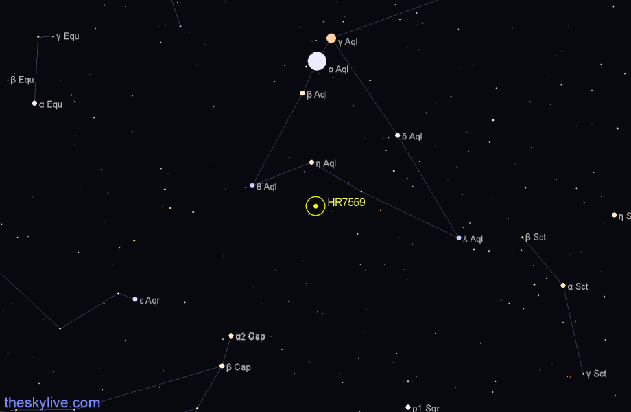 Finder chart HR7559 star