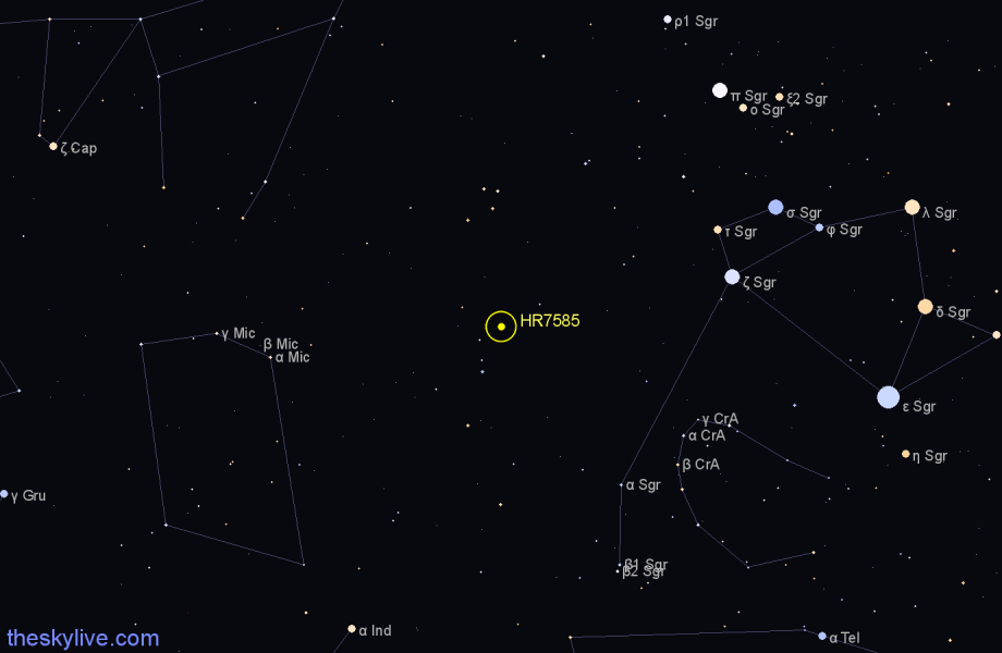 Finder chart HR7585 star