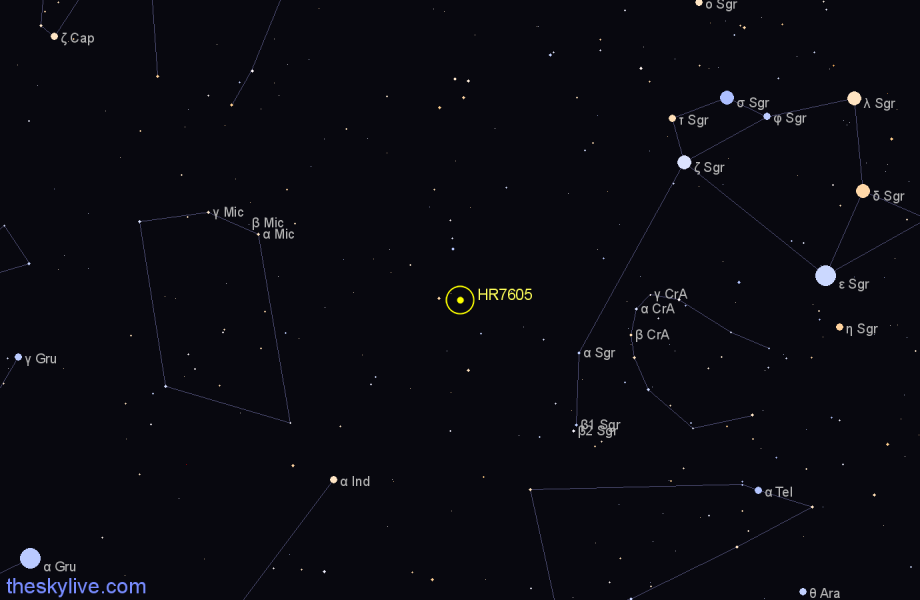 Finder chart HR7605 star