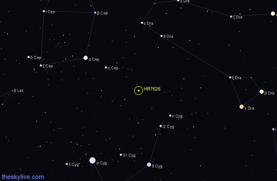 Finder chart HR7626 star